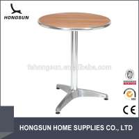 Aluminum Frame Outdoor Round Plywood Dining Table