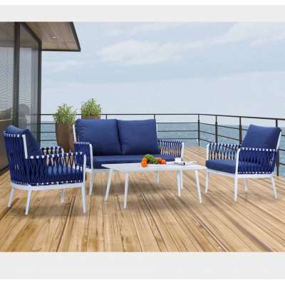 Outdoor Rope Furniture with Coffee Table